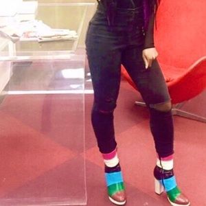 VINTAGE STRIPPED BOOTS